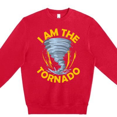 I Am The Storm Twister Tornado Hurricane Meteorologist Premium Crewneck Sweatshirt