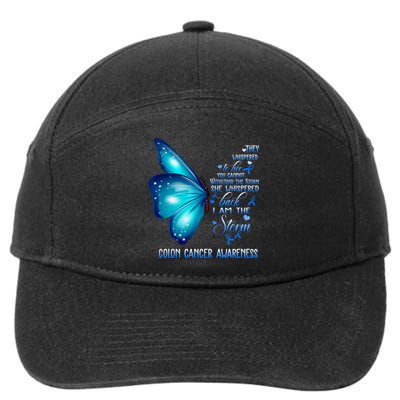 I Am The Storm Colon Cancer Awareness Butterfly 7-Panel Snapback Hat