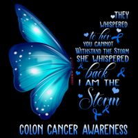 I Am The Storm Colon Cancer Awareness Butterfly Zip Tote Bag