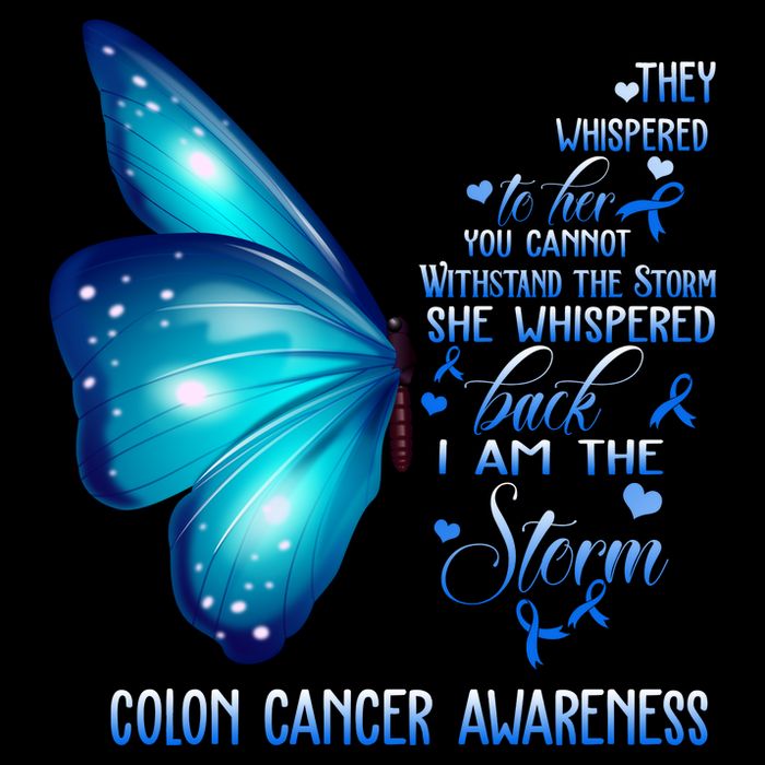 I Am The Storm Colon Cancer Awareness Butterfly Zip Tote Bag