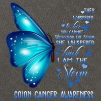 I Am The Storm Colon Cancer Awareness Butterfly Cotton Canvas Backpack