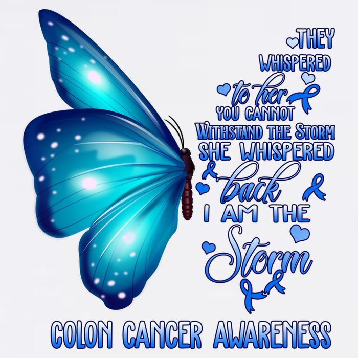 I Am The Storm Colon Cancer Awareness Butterfly Hat