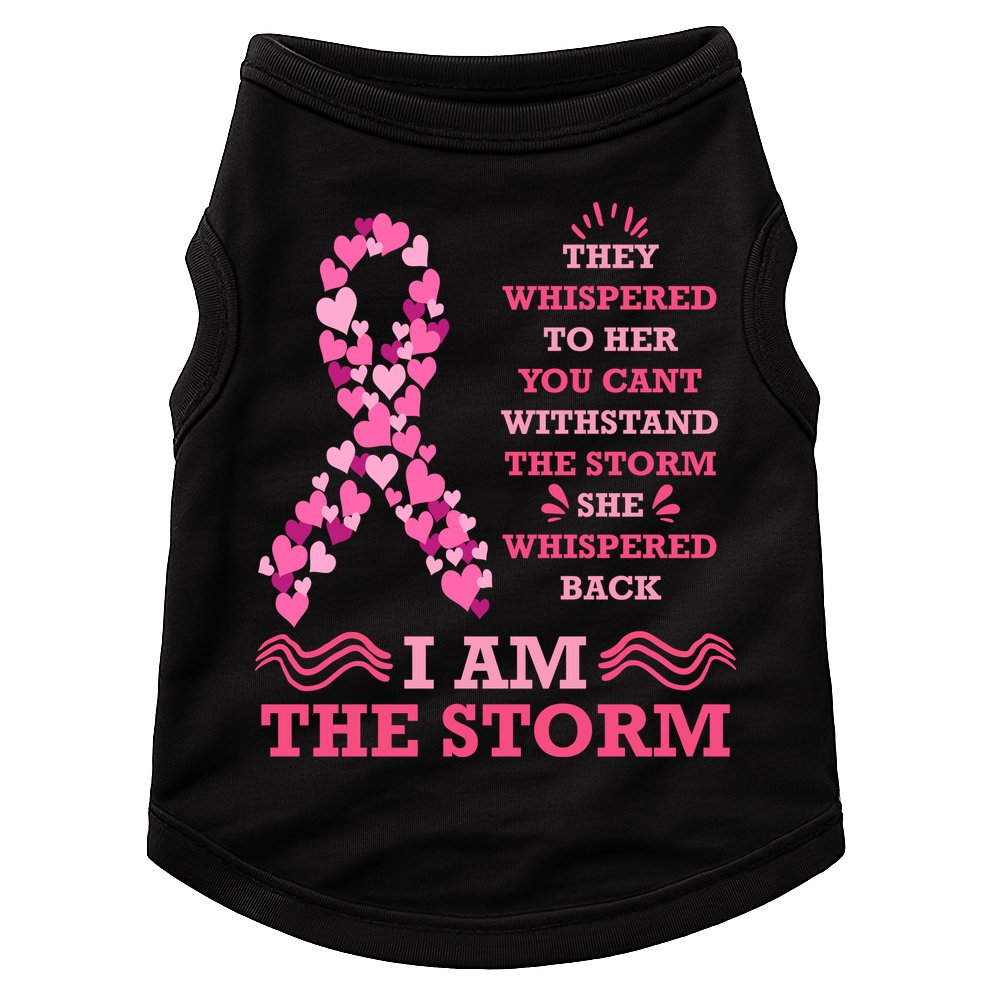 I Am The Storm Breast Cancer Ribbon Doggie Tank