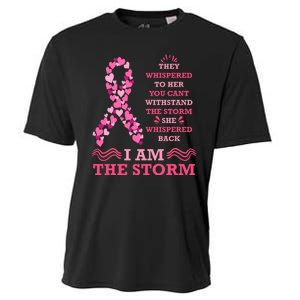 I Am The Storm Breast Cancer Ribbon Cooling Performance Crew T-Shirt