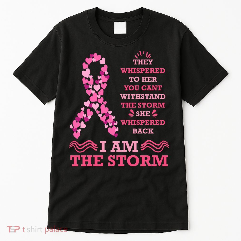 I Am The Storm Breast Cancer Ribbon Tall T-Shirt