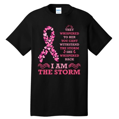 I Am The Storm Breast Cancer Ribbon Tall T-Shirt