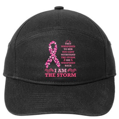 I Am The Storm Breast Cancer Ribbon 7-Panel Snapback Hat