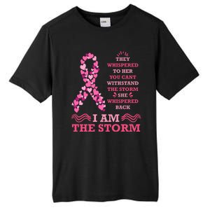 I Am The Storm Breast Cancer Ribbon Tall Fusion ChromaSoft Performance T-Shirt