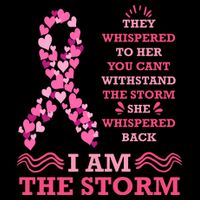 I Am The Storm Breast Cancer Ribbon 16 in Basic Backpack