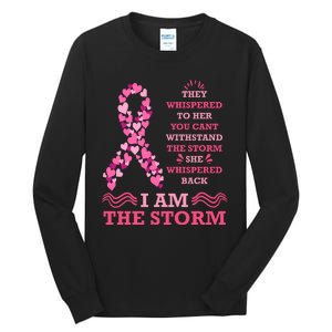 I Am The Storm Breast Cancer Ribbon Tall Long Sleeve T-Shirt