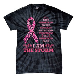 I Am The Storm Breast Cancer Ribbon Tie-Dye T-Shirt