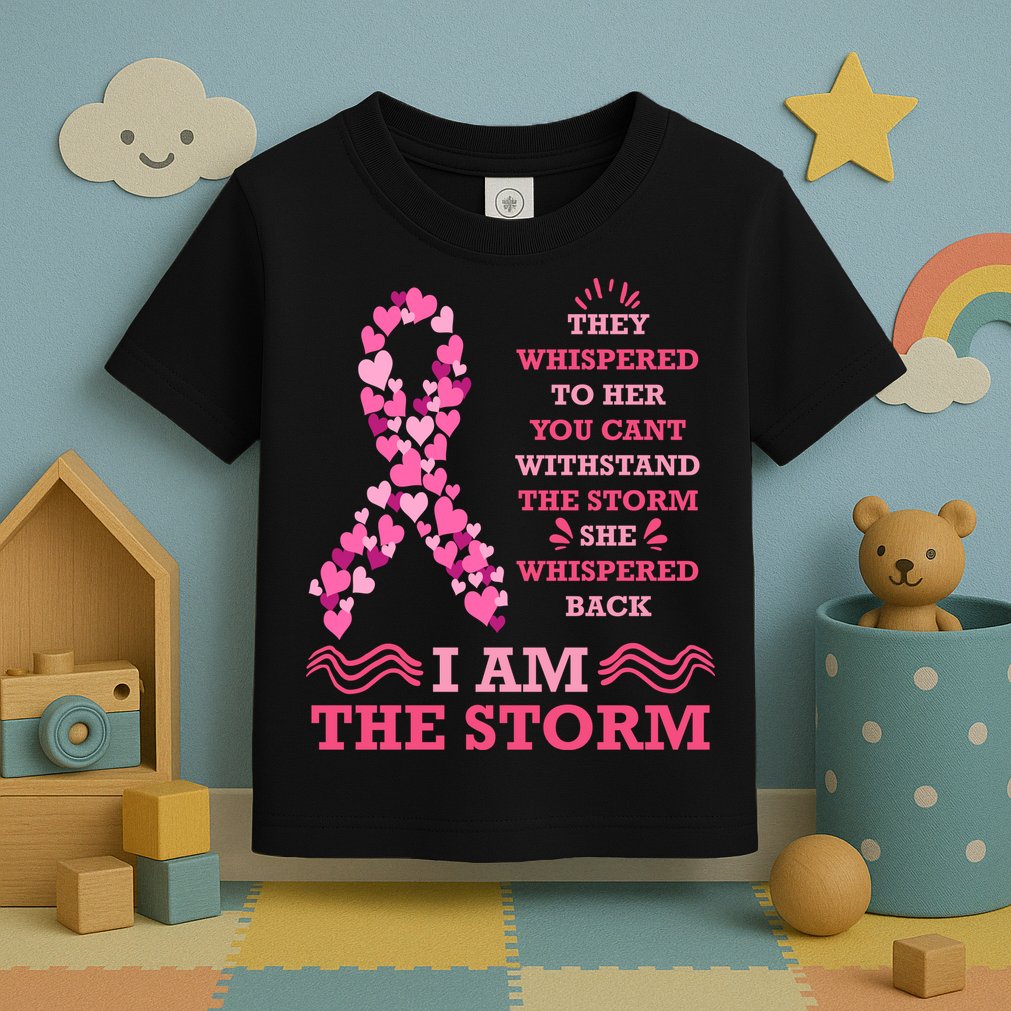 I Am The Storm Breast Cancer Ribbon Toddler T-Shirt