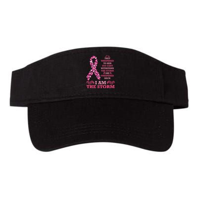 I Am The Storm Breast Cancer Ribbon Valucap Bio-Washed Visor