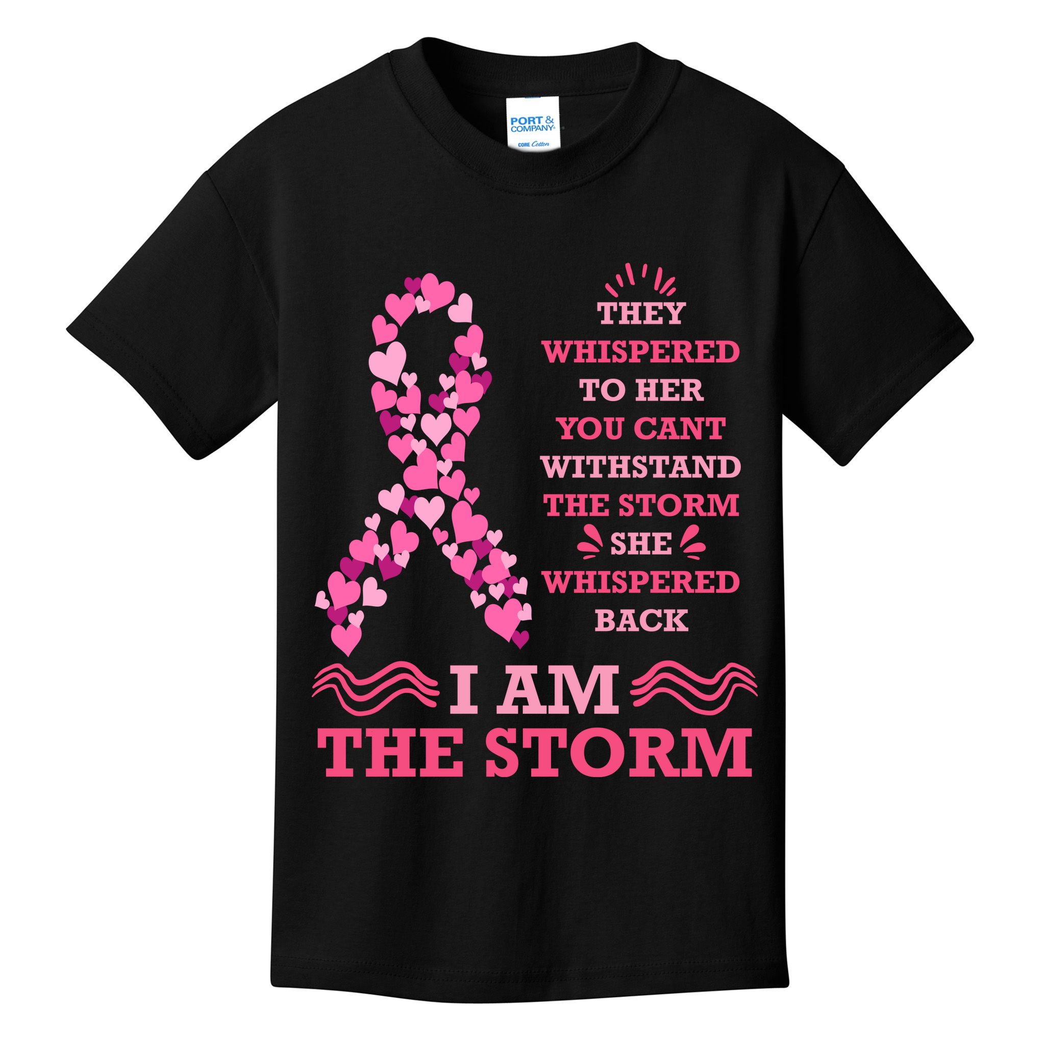 I Am The Storm Breast Cancer Ribbon Kids T-Shirt