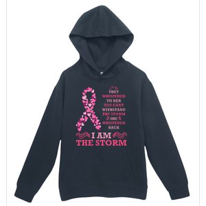 I Am The Storm Breast Cancer Ribbon Urban Pullover Hoodie