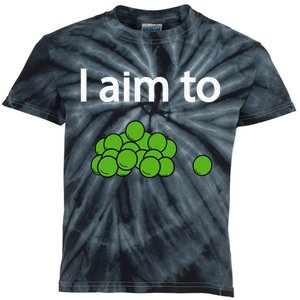 I Aim To Peas Funny Peas Kids Tie-Dye T-Shirt