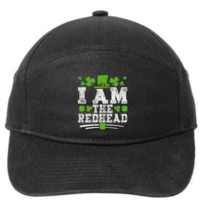 I Am The Redhead Dibs Redhead Funny St Patricks Day 7-Panel Snapback Hat