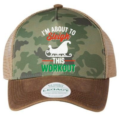 IM About To Sleigh This Workout Christmas Fitness Gym Xmas Gift Legacy Tie Dye Trucker Hat