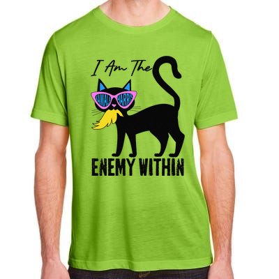 I Am The Enemy Within Pun Kamala Harris Cat Us Glasses 2024 Adult ChromaSoft Performance T-Shirt