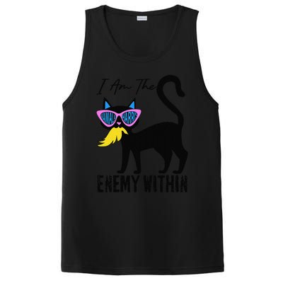 I Am The Enemy Within Pun Kamala Harris Cat Us Glasses 2024 PosiCharge Competitor Tank