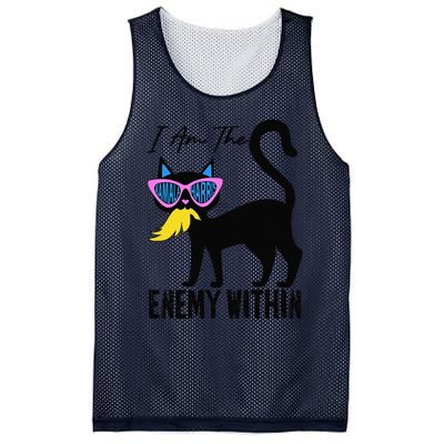 I Am The Enemy Within Pun Kamala Harris Cat Us Glasses 2024 Mesh Reversible Basketball Jersey Tank