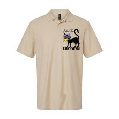 I Am The Enemy Within Pun Kamala Harris Cat Us Glasses 2024 Softstyle Adult Sport Polo