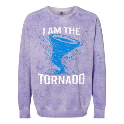 I Am The Storm Twister Tornado Hurricane Meteorologist Colorblast Crewneck Sweatshirt