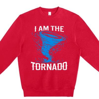 I Am The Storm Twister Tornado Hurricane Meteorologist Premium Crewneck Sweatshirt