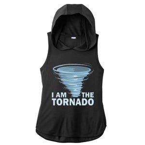 I Am The Storm Twister Tornado Hurricane Meteorologist Ladies PosiCharge Tri-Blend Wicking Draft Hoodie Tank