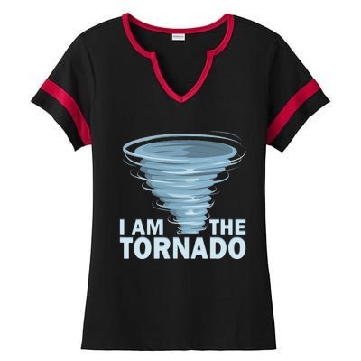 I Am The Storm Twister Tornado Hurricane Meteorologist Ladies Halftime Notch Neck Tee