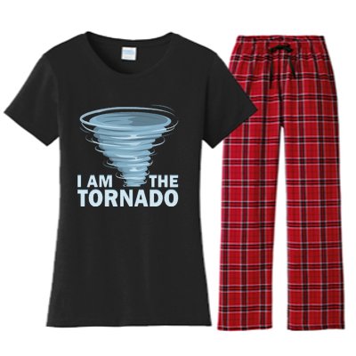 I Am The Storm Twister Tornado Hurricane Meteorologist Women's Flannel Pajama Set