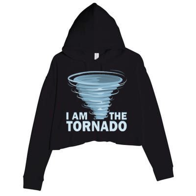 I Am The Storm Twister Tornado Hurricane Meteorologist Crop Fleece Hoodie