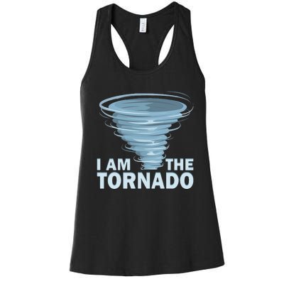 I Am The Storm Twister Tornado Hurricane Meteorologist Women's Racerback Tank