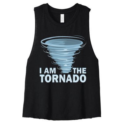 I Am The Storm Twister Tornado Hurricane Meteorologist Women's Racerback Cropped Tank