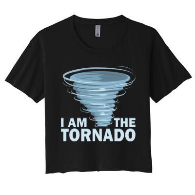 I Am The Storm Twister Tornado Hurricane Meteorologist Women's Crop Top Tee