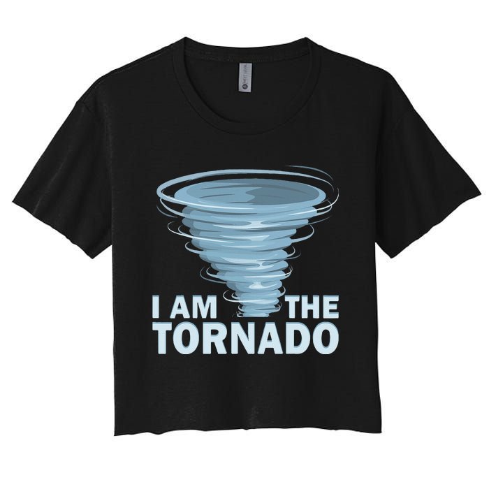 I Am The Storm Twister Tornado Hurricane Meteorologist Women's Crop Top Tee