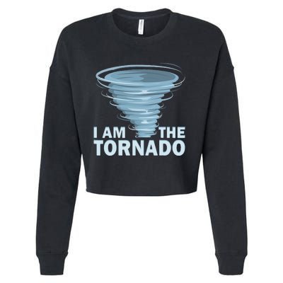 I Am The Storm Twister Tornado Hurricane Meteorologist Cropped Pullover Crew