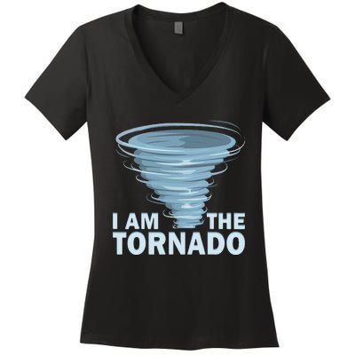 I Am The Storm Twister Tornado Hurricane Meteorologist Women's V-Neck T-Shirt