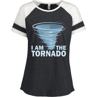 I Am The Storm Twister Tornado Hurricane Meteorologist Enza Ladies Jersey Colorblock Tee