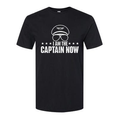 I Am The Captain Now Airplane Aircraft Lover Airline Pilot Softstyle CVC T-Shirt