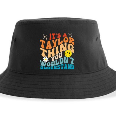 It's A T.aylor Thing You Wouldn't Understand Retro Groovy Sustainable Bucket Hat