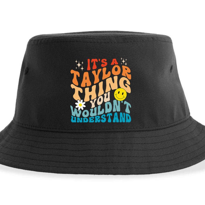 It's A T.aylor Thing You Wouldn't Understand Retro Groovy Sustainable Bucket Hat