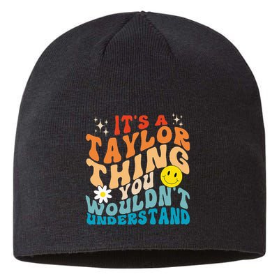 It's A T.aylor Thing You Wouldn't Understand Retro Groovy Sustainable Beanie
