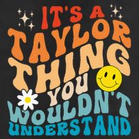 It's A T.aylor Thing You Wouldn't Understand Retro Groovy Crop Fleece Hoodie