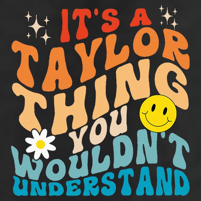 It's A T.aylor Thing You Wouldn't Understand Retro Groovy Crop Fleece Hoodie