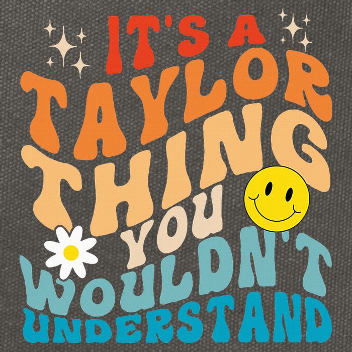 It's A T.aylor Thing You Wouldn't Understand Retro Groovy Cotton Canvas Backpack