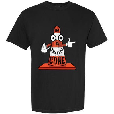 Im A Traffic Cone Halloween Last Minute Costume Funny Garment-Dyed Heavyweight T-Shirt