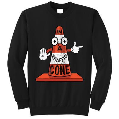 Im A Traffic Cone Halloween Last Minute Costume Funny Sweatshirt