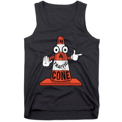 Im A Traffic Cone Halloween Last Minute Costume Funny Tank Top