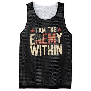 I Am The Enemy Within Kamala Harris Trump Mesh Reversible Basketball Jersey Tank